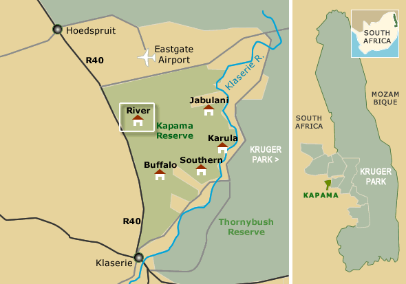 kapama river lodge map